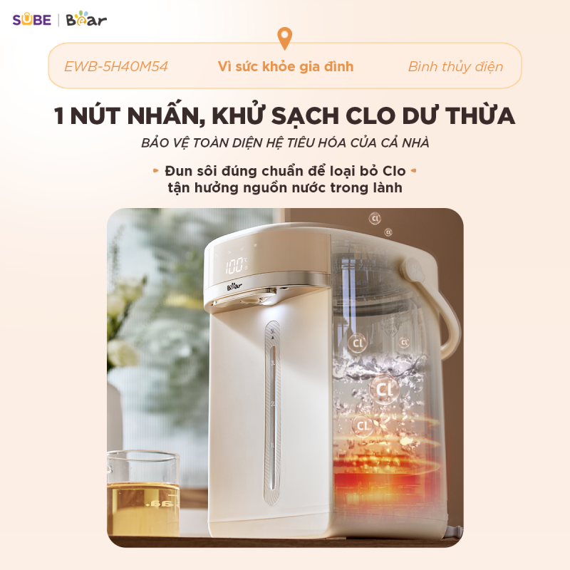 [SALE 20/10] Bình thuỷ điện Bear 5L EWB-5H50M54
